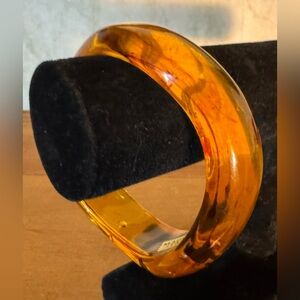 Vintage Made In Italy Amber? Bangle; 7.5”